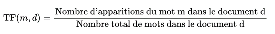 Une équation pour déterminer la fréquence des mots normalisée